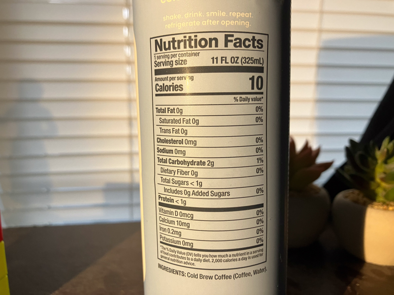 nutritional facts