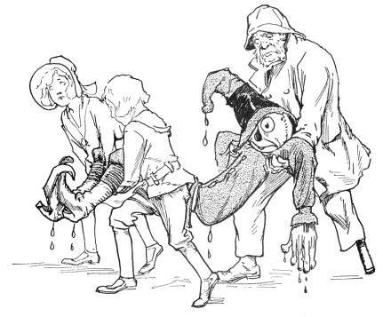 The Scarecrow soaked in water